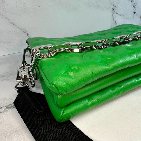 Louis Vuitton Green Coussin Bag PM Monogram Leather embossed Crossbody Shoulder - Picture 15 of 15